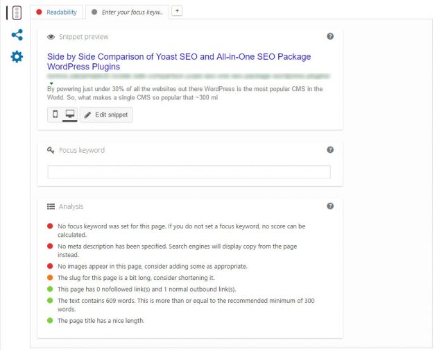 yoast on page optimisation