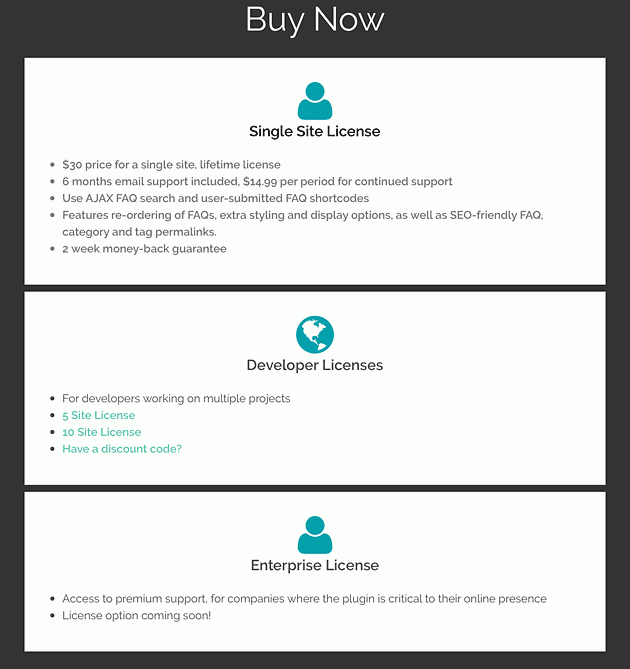 Ultimate FAQ Pricing