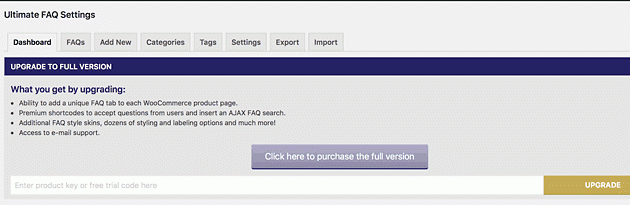 Ultimate FAQ Upgrade