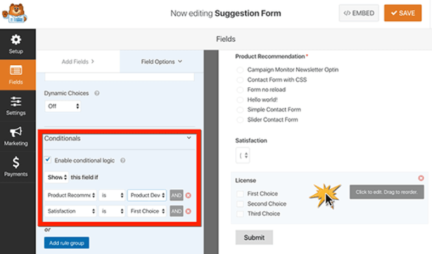 WPForms - AND or OR Conditional Logic