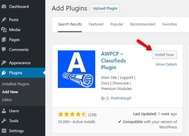 WordPress Classifieds Site