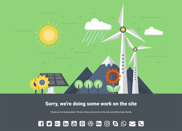 Windmill theme for Under Construction Page plugin