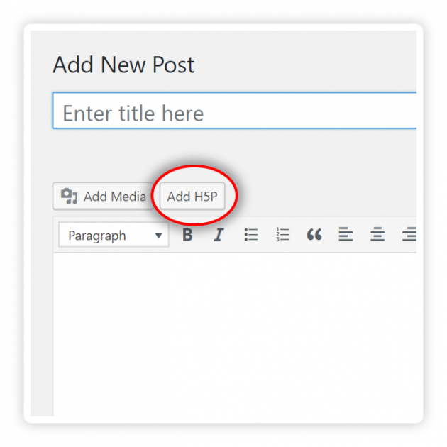 Add H5P to a post