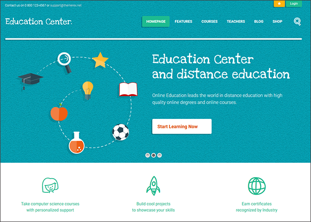 Education Center | Training Courses WordPress Theme