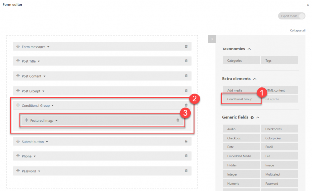 Toolset Forms Conditional Logic