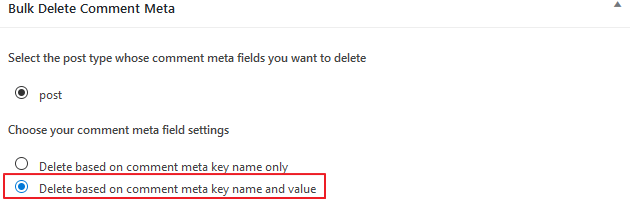 Bulk Delete - Bulk Delete Comment Meta Add-on.