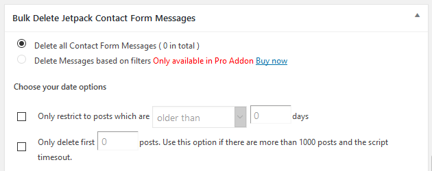 Bulk Delete - Bulk Delete Jetpack Contact Form Messages