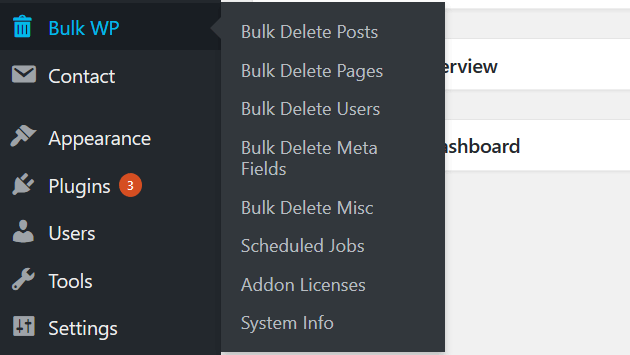 Bulk Delete - Bulk WP Menu Item