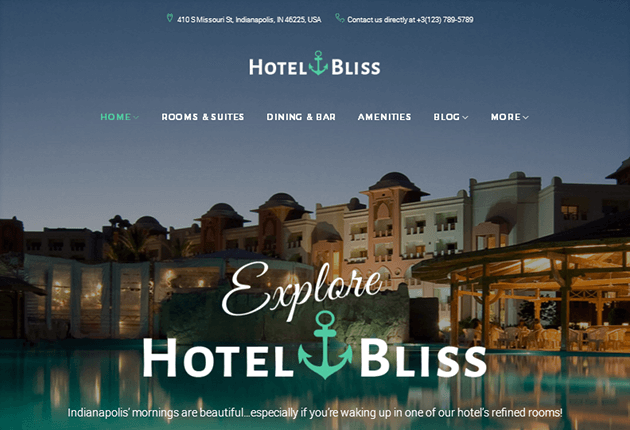 HotelBliss WordPress Theme