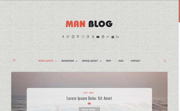 Man Blog WordPress Theme