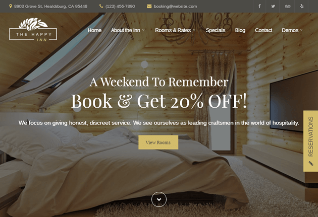 The Happy Inn WordPress Theme