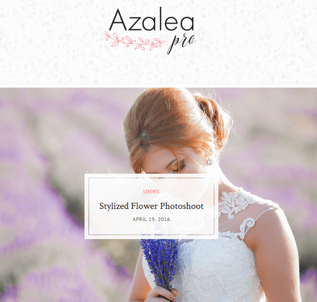 Feminine WordPress Themes - Azalea Pro
