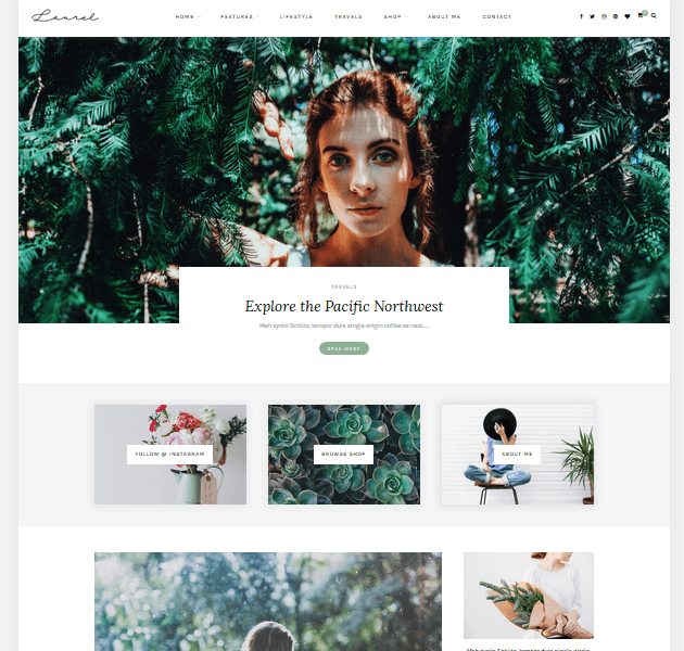 Feminine WordPress Themes - Laurel