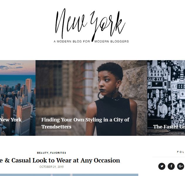 Feminine WordPress Themes - New York