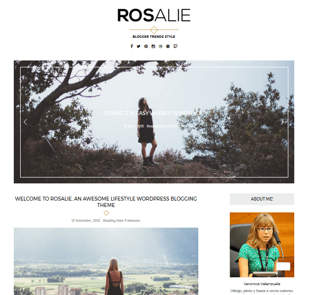 Feminine WordPress Themes - Rosalie