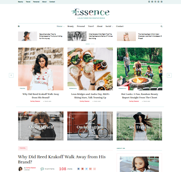 Feminine WordPress Themes - The Essence
