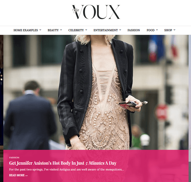 Feminine WordPress Themes - The Voux