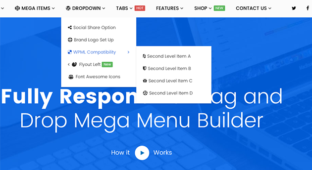 mega menu