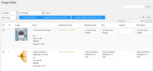 WP Meta SEO - Image Information
