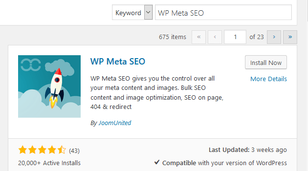 WP Meta SEO - Installation & Activation