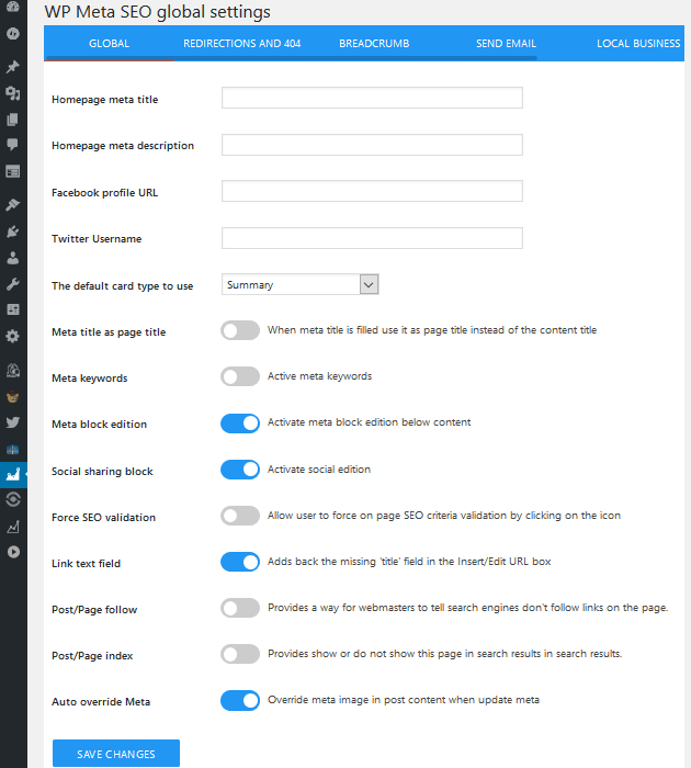 WP Meta SEO - Settings