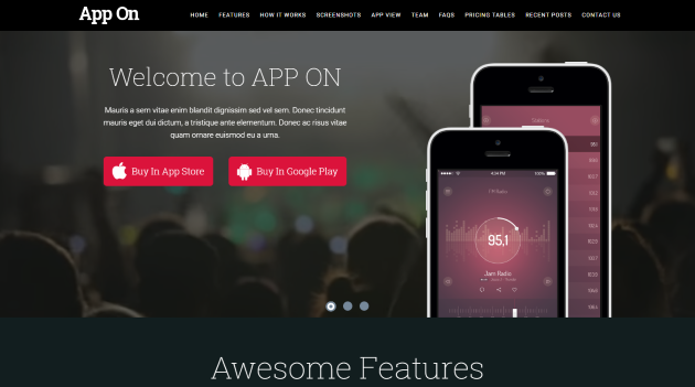 App on WordPress Theme