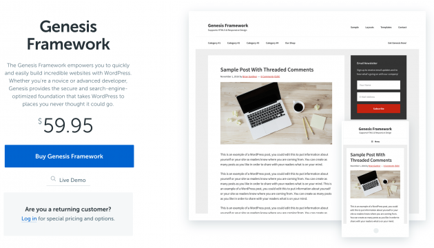 The Genesis Framework page.