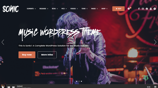 Sonic Music WordPress Theme