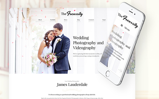 Focussity - Wedding Photography WordPress Theme 