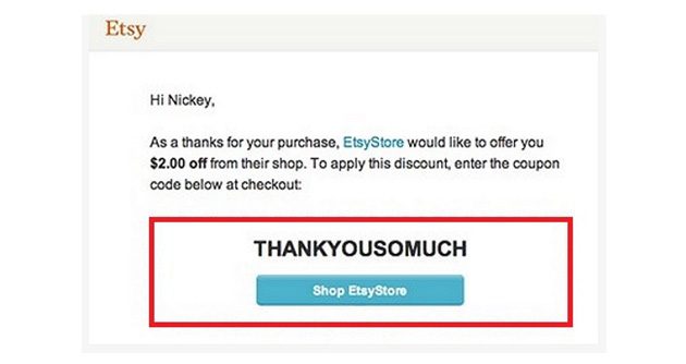 Couponb Code on Thank You Page