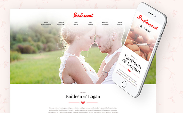 Iridescent - Marriage & Wedding WordPress Theme 