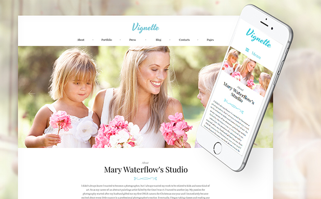 Vignette - Family Photographer & Portfolio WordPress Theme 