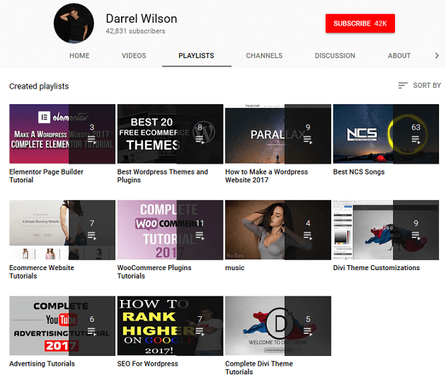 Darrel Wilson - YouTube Playlists