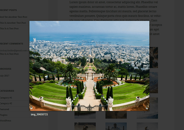 WP Media Folder - Gallery Example - Lightbox