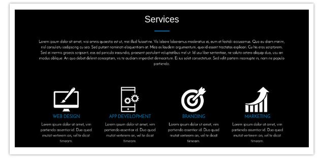 Services sSection - One Page Business Pro