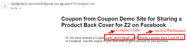 SUMO Coupons - WooCommerce Coupon System -Social Email Mode
