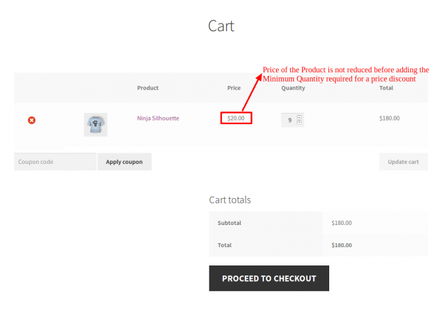 WooCommerce Dynamic Pricing - Quantity Discounts Customer Before Change