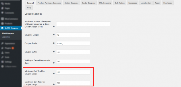 SUMO Coupons - WooCommerce Coupon System - Restriction settings
