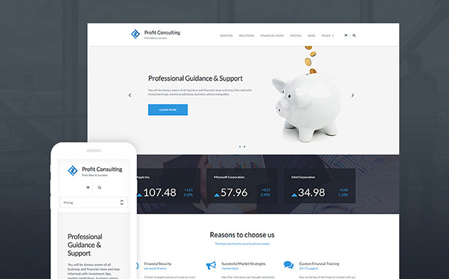 Profit Consulting - Financial Advisor WordPress Theme