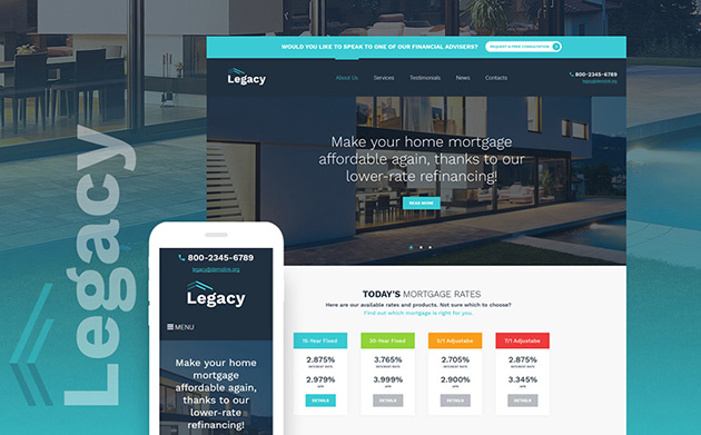 Legacy - Estate and Mortgage WordPress Theme 