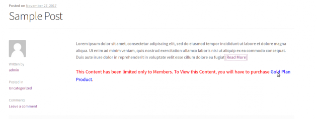SUMO Memberships - Post Excerpt Restriction