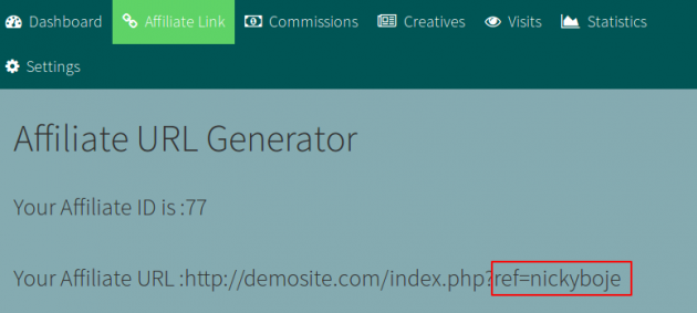 SUMO Affiliates - Affiliate Link Username