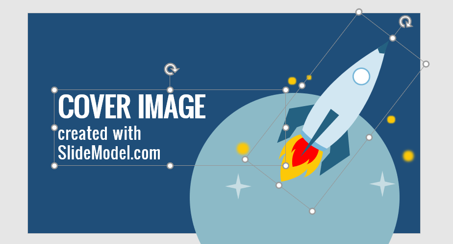 Rocket example cover image created with a PowerPoint template