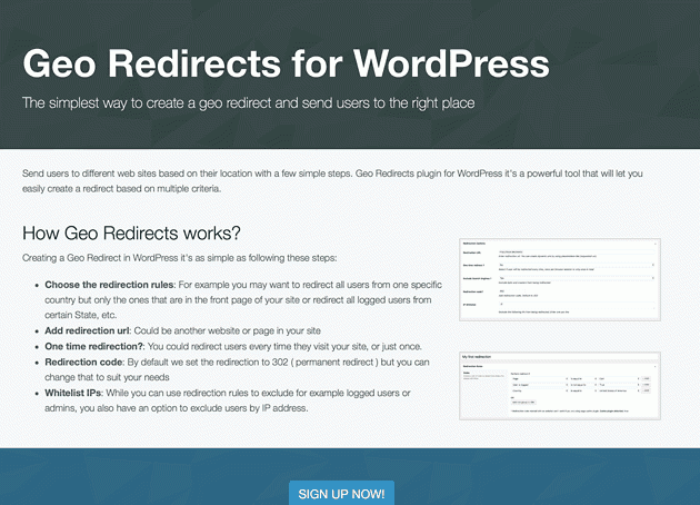 Geo Redirects for WordPress