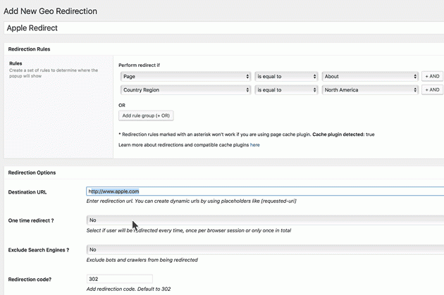 WordPress Geo Redirects