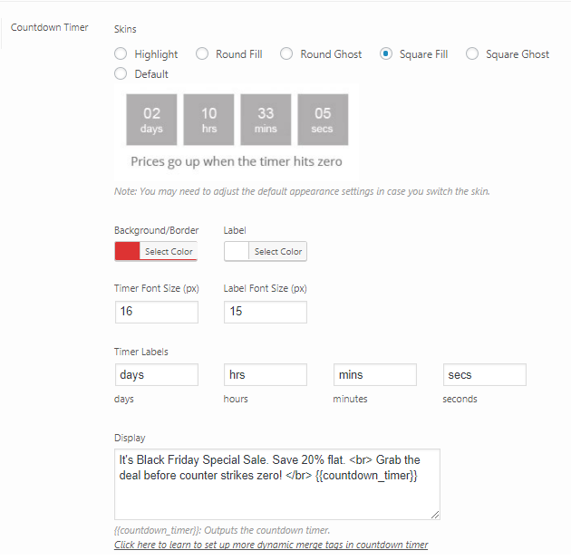 WooCommerce Sales Countdown Timer