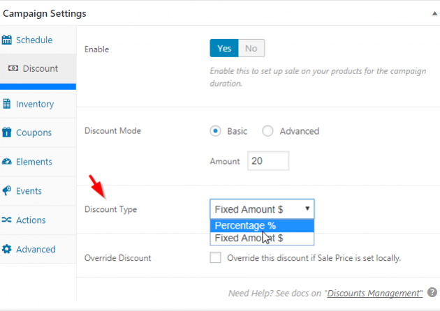 WooCommerce Discount in Percentage 
