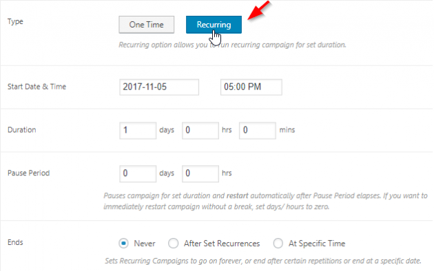 WooCommerce promotion campaign 