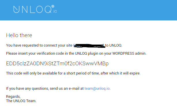 unloq verification code