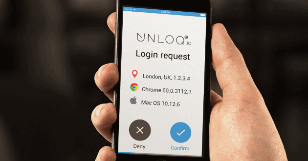 UNLOQ two factor authentication through push notifications